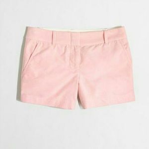 Pink Jcrew Oxford Shorts